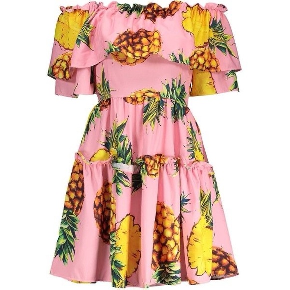 DOLCE & GABBANA PINEAPPLE PRINTED DRESS SIZE IT42. - Picture 7 of 8